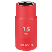 Draper XP1000 VDE Socket, 1/2" Sq. Dr., 15mm Draper - Town Tools