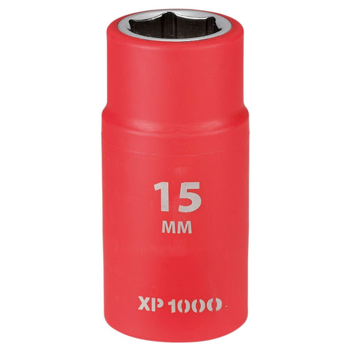 Draper XP1000 VDE Socket, 1/2" Sq. Dr., 15mm Draper - Town Tools