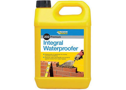 Everbuild Sika 202 Integral Liquid Waterproofer 5 litre Everbuild Sika - RockBottom Northamptin