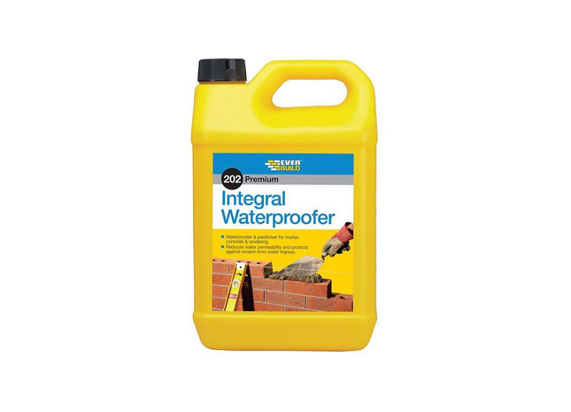Everbuild Sika 202 Integral Liquid Waterproofer 5 litre Everbuild Sika - RockBottom Northamptin