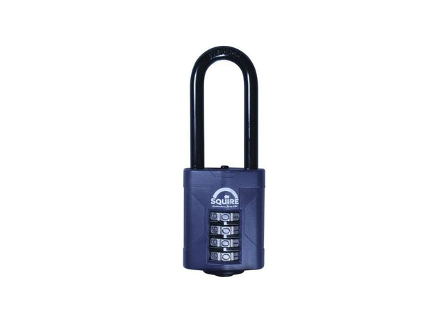 Squire CP50/2.5 Combination Padlock 4-Wheel 50mm Extra Long Shackle 63.5mm Boxed Squire - RockBottom Nothampton