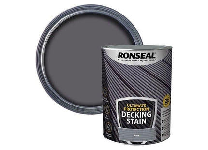 Ronseal Ultimate Protection Decking Stain Slate 5 litre Ronseal - RockBottom Nothampton