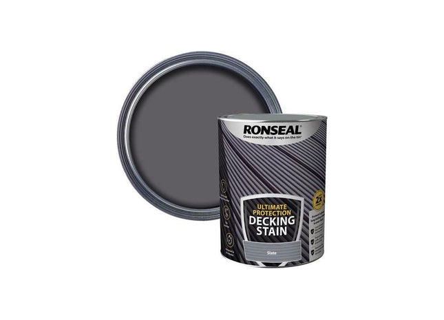 Ronseal Ultimate Protection Decking Stain Slate 5 litre Ronseal - RockBottom Nothampton