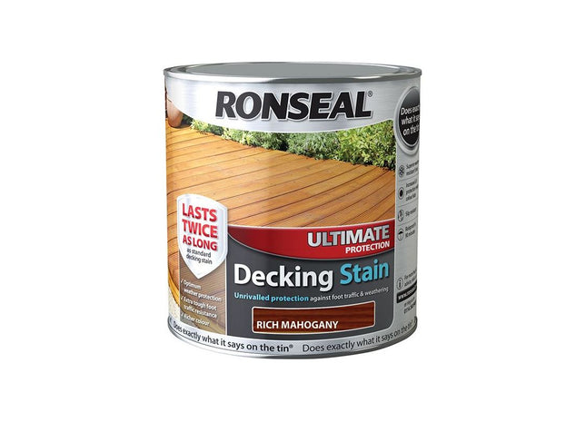 Ronseal Ultimate Protection Decking Stain Rich Mahogany 2.5 litre Ronseal - RockBottom Nothampton