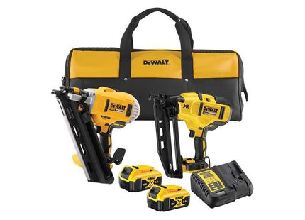 Dewalt Power Tools DCK2046P2 Twin Nailer Kit 18V 2 x 5.0Ah Li-ion DeWALT Power Tools - RockBottom Northampton