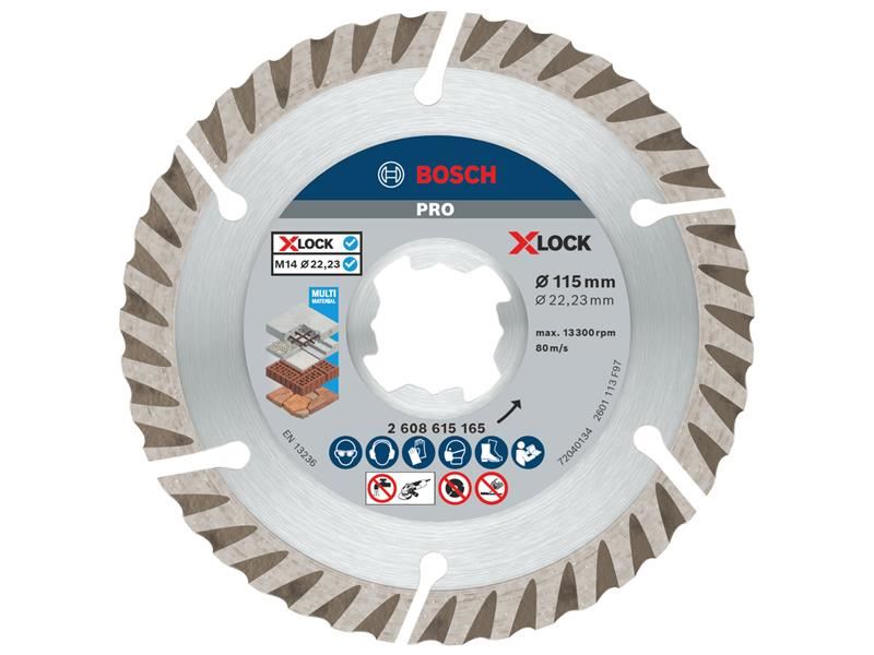 Bosch Powertool Accessories PRO Multi Material Diamond Cutting Disc 115 x 2 x 22.23mm Bosch Powertool Accessories - RockBottom Northampton