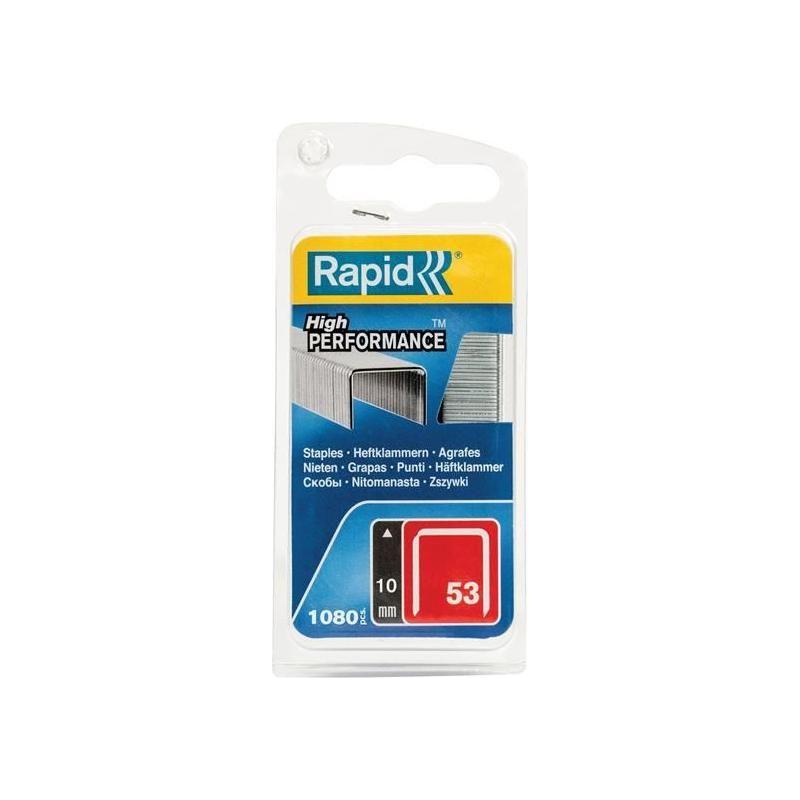 Rapid 53/10B 10mm Galvanised Staples (Pack 1080) Rapid - RockBottom Nothampton