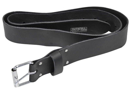 Faithfull Heavy-Duty Leather Belt Black Faithfull - RockBottom Northampton