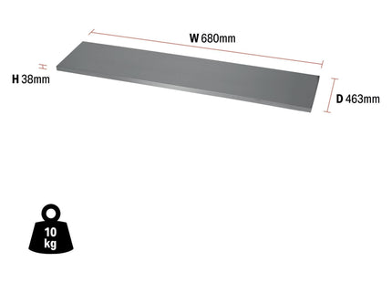 Draper BUNKER Modular Stainless Steel Worktop, 680mm 33171 Draper - Town Tools 