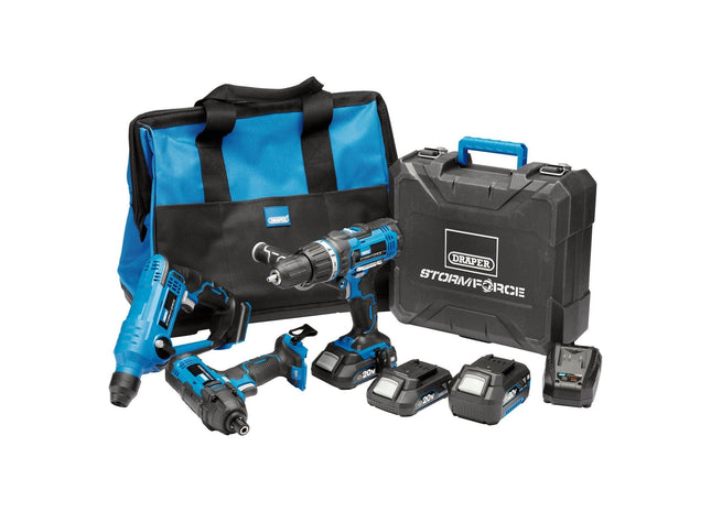 Draper Storm Force 20V Cordless Fixing Kit (8 Piece) 40449 Draper - Town Tools 