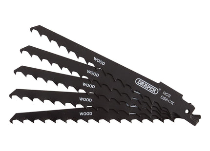 Draper Reciprocating Saw Blades for Wood and Plastic Cutting, 150mm, 3tpi (Pack Draper - Town Tools 