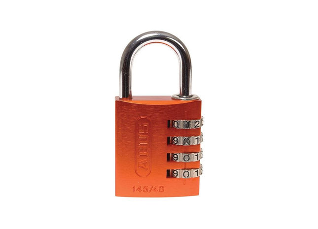 Abus Mechanical 145/40 40mm Aluminium Combination Padlock Orange 49527 ABUS Mechanical - RockBottom Northampton 
