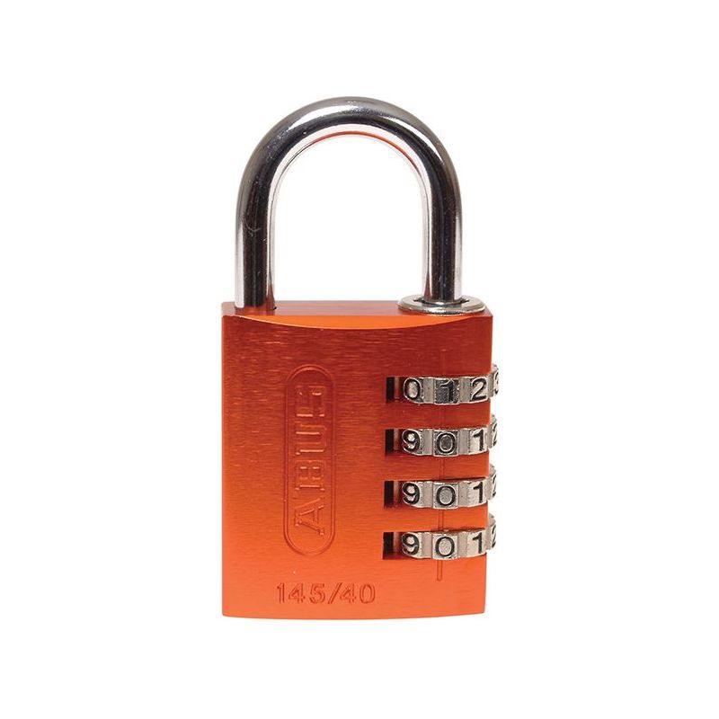 Abus Mechanical 145/40 40mm Aluminium Combination Padlock Orange 49527 ABUS Mechanical - RockBottom Northampton 