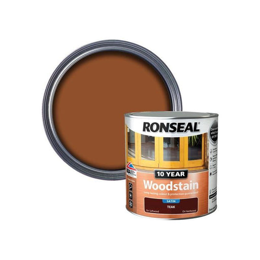 Ronseal 10 Year Woodstain Teak 2.5 litre Ronseal - RockBottom Nothampton