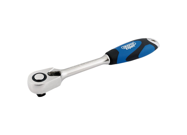 Draper Soft Grip Reversible Ratchet, 1/2" Sq. Dr., 72 Tooth 26504 Draper - Town Tools 