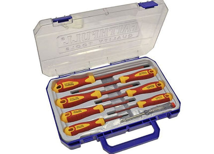 Faithfull VDE Soft Grip Screwdriver Set (Case), 8 Piece Faithfull - RockBottom Northampton