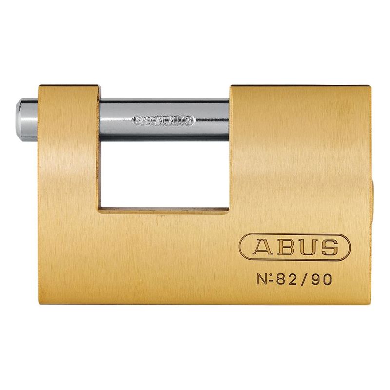 Abus Mechanical 82/90mm Monoblock Brass Shutter Padlock Keyed Alike 8521 ABUS Mechanical - RockBottom Northampton 