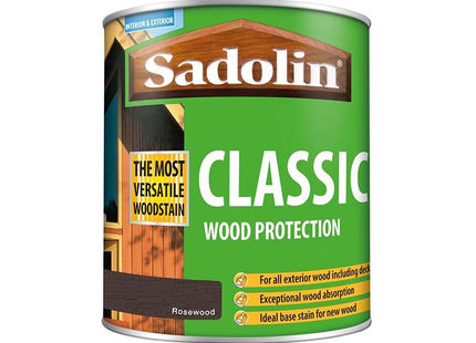 Sadolin Classic Wood Protection Rosewood 1 litre Sadolin - RockBottom Nothampton