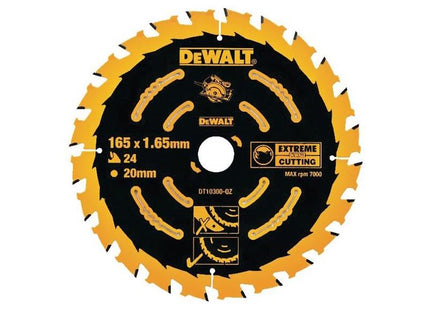Dewalt Power Tools Extreme Framing Circular Saw Blade 165 x 20mm x 24T DeWALT Power Tools - RockBottom Northampton