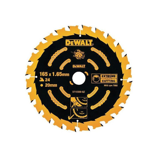 Dewalt Power Tools Extreme Framing Circular Saw Blade 165 x 20mm x 24T DeWALT Power Tools - RockBottom Northampton