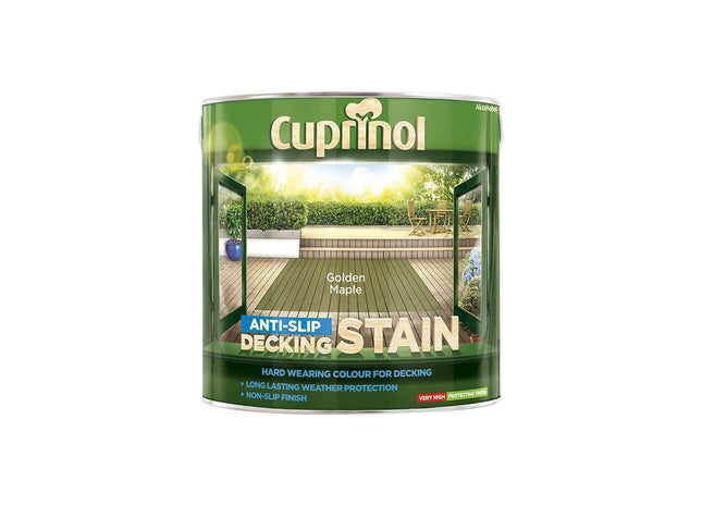 Cuprinol Anti-Slip Decking Stain Golden Maple 2.5 litre Cuprinol - RockBottom Northampton