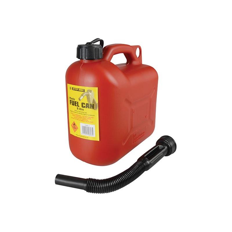 Silverhook Leaded Petrol Can & Spout Red 5 litre Silverhook - RockBottom Nothampton