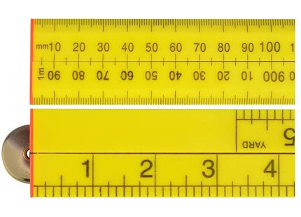 Faithfull Folding Rule Yellow ABS Plastic 1m (36in) Faithfull - RockBottom Northampton