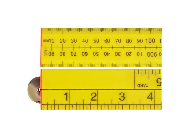 Faithfull Folding Rule Yellow ABS Plastic 1m (36in) Faithfull - RockBottom Northampton