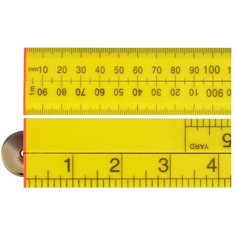 Faithfull Folding Rule Yellow ABS Plastic 1m (36in) Faithfull - RockBottom Northampton