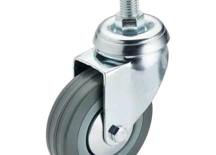 Draper Swivel Bolt Fixing Rubber Castor, 75mm Diameter, S.W.L. 70kg Draper - Town Tools