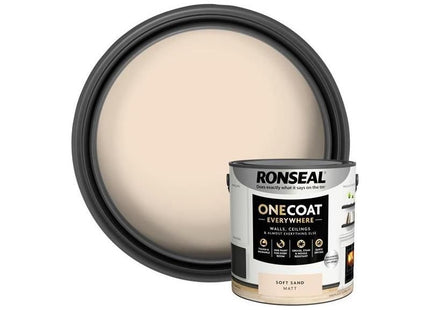 Ronseal One Coat Everywhere Interior Soft Sand Matt 2.5 litre Ronseal - RockBottom Nothampton