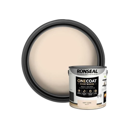 Ronseal One Coat Everywhere Interior Soft Sand Matt 2.5 litre Ronseal - RockBottom Nothampton