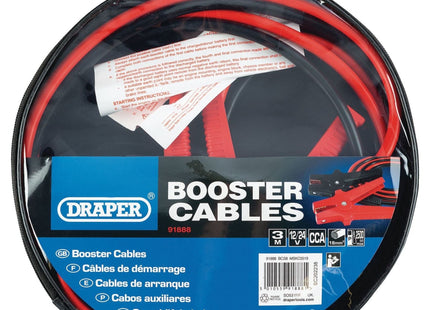 Draper Booster Cables, 3m x 18mm&sup2; 91888 Draper - Town Tools 