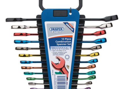 Draper Expert HI-TORQ Metric Coloured Combination Spanner Set (13 Piece) Draper - Town Tools 