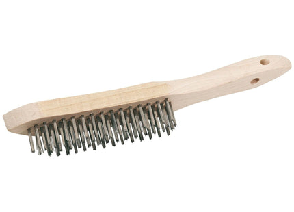 Draper Stainless Steel 4 Row Wire Scratch Brush, 310mm 50931 Draper - Town Tools 