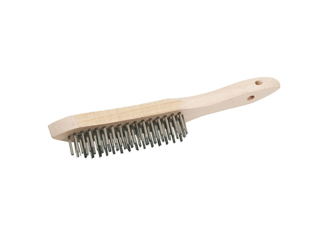 Draper Stainless Steel 4 Row Wire Scratch Brush, 310mm 50931 Draper - Town Tools 