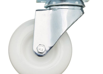 Draper Swivel Plate Fixing Nylon Wheel, 75mm Diameter, S.W.L. 70kg Draper - Town Tools