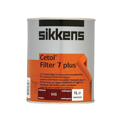 Sikkens Cetol Filter 7 Plus Translucent Woodstain Mahogany 1 litre Sikkens - RockBottom Nothampton