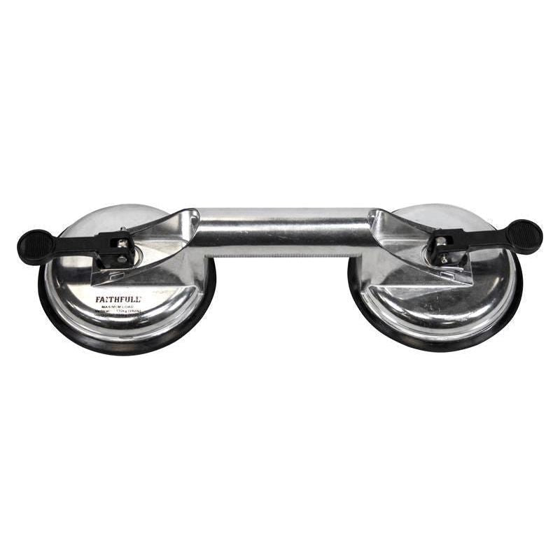 Faithfull Double Pad Aluminium Pro Suction Lifter Faithfull - RockBottom Northampton