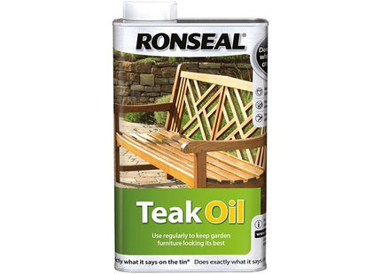 Ronseal Garden Furniture Teak Oil Can 1 litre Ronseal - RockBottom Nothampton