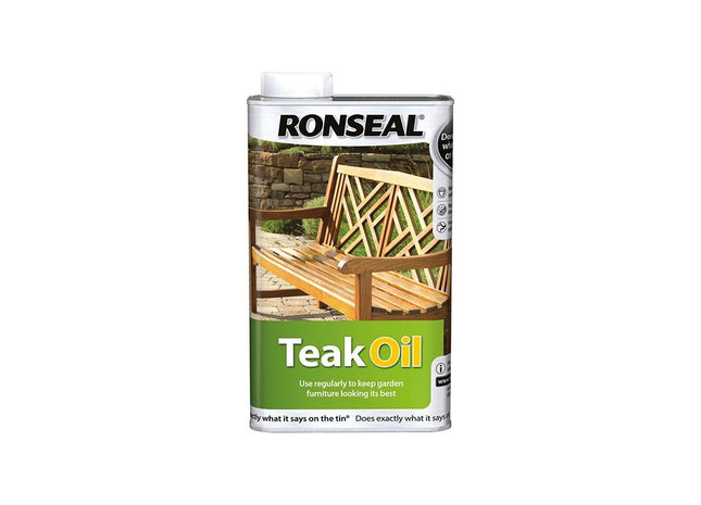 Ronseal Garden Furniture Teak Oil Can 1 litre Ronseal - RockBottom Nothampton
