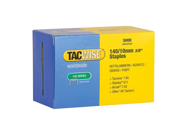 Tacwise 140 Galvanised Staples 10mm (Pack 5000) Tacwise - RockBottom Northampton