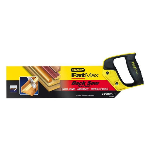 Stanley® Hand Tools FatMax® Tenon Back Saw 360mm (14in) 13 TPI STANLEY® Hand Tools - RockBottom Nothampton