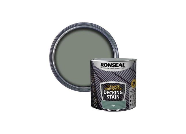 Ronseal Ultimate Protection Decking Stain Sage 2.5 litre Ronseal - RockBottom Nothampton