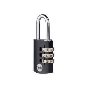 Yale Locks Aluminium Combination Padlock 28mm Black Yale Locks - RockBottom Northampton