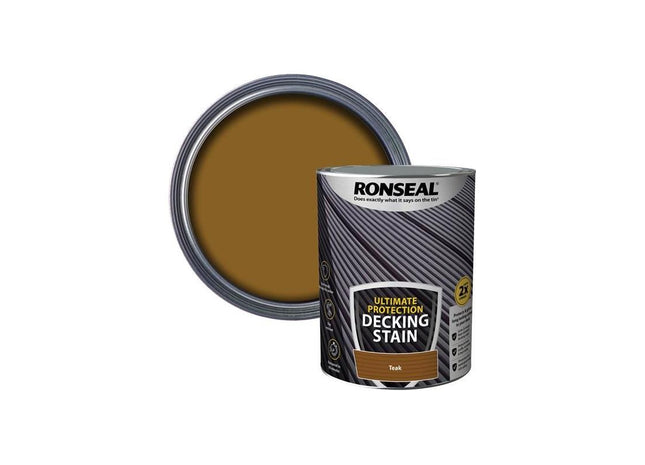 Ronseal Ultimate Protection Decking Stain Rich Teak 2.5 litre Ronseal - RockBottom Nothampton