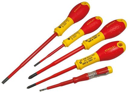 Stanley® Hand Tools FatMax® VDE Insulated Screwdriver Set, 5 Piece Plusminus STANLEY® Hand Tools - RockBottom Nothampton