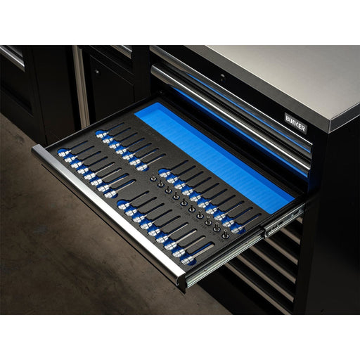 Bunker Resi-Torx, Hexagon, Multi-Tooth/Spline, Ribe Socket Set, 3/8" Sq. Dr. in EVA Foam Inlay Draper - Town Tools