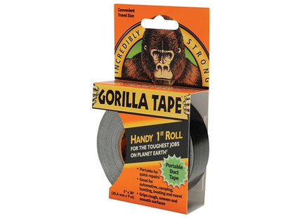 Gorilla Glue Gorilla Tape® Handy Roll 25mm x 9m Black Gorilla Glue - RockBottom Northampton