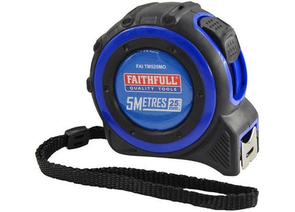 Faithfull Trade Tape Measure 5m (Width 25mm) (Metric Only) Faithfull - RockBottom Northampton